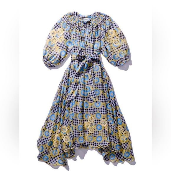 INNIKA CHOO MIDI Smock -Hugh Jesmok in Bright Gingham Print  size 0. Pre owned. - Picture 4 of 15